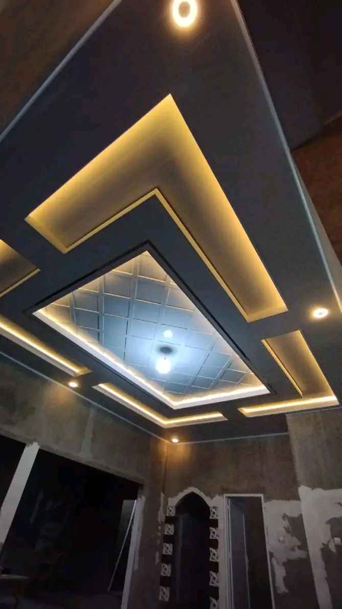 Plafon Pvc Motif Kayu Abu